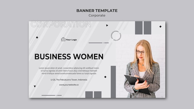 Kostenlose PSD corporate design banner vorlage