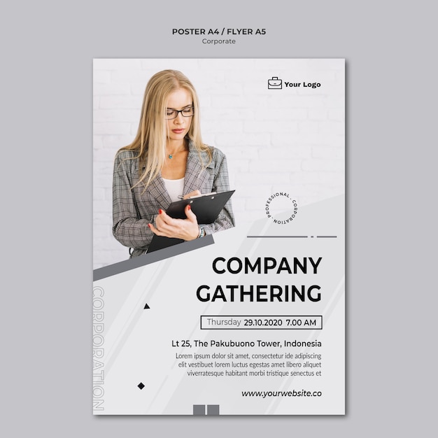 Kostenlose PSD corporate design vorlage poster