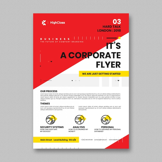 Kostenlose PSD corporate flyer vorlage