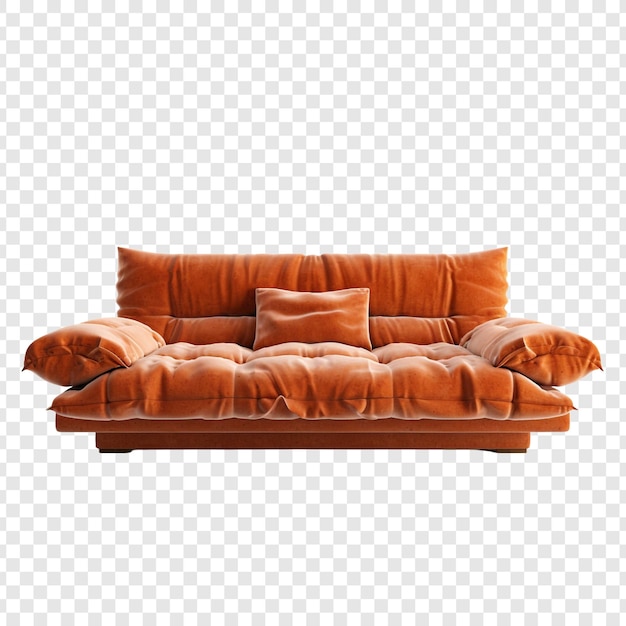 Kostenlose PSD couch isoliert auf transparentem hintergrund