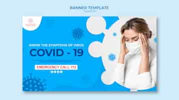 Kostenlose PSD covid-19 banner vorlage