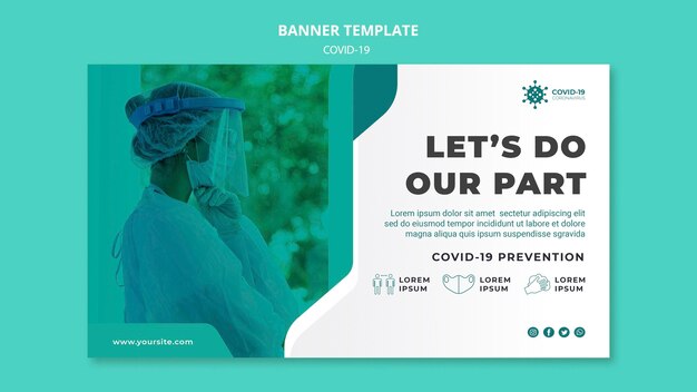 Covid19-Präventionsbanner-Vorlage