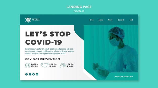 Covid19-Prevention-Landingpage-Vorlage