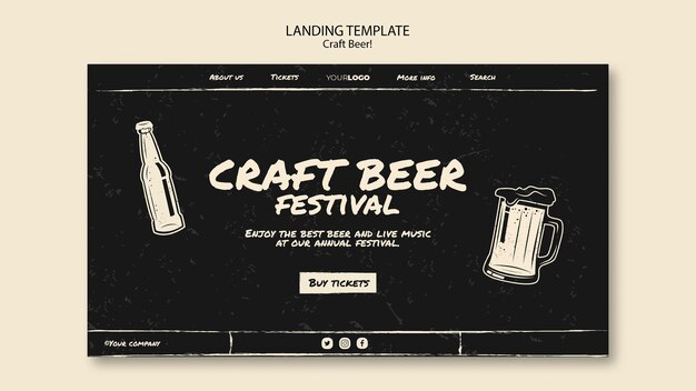 Craft Beer Landing Page Vorlage