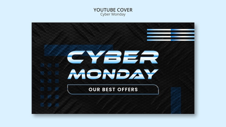 Kostenlose PSD cyber-monday-vorlage mit farbverlauf