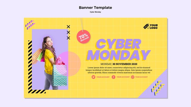 Cyber Montag Banner Vorlage