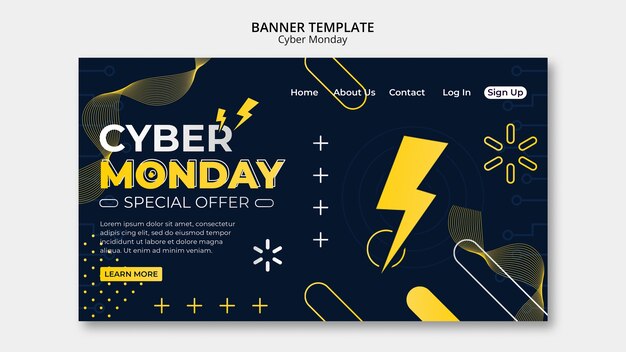Cyber Montag Landing Page Vorlage