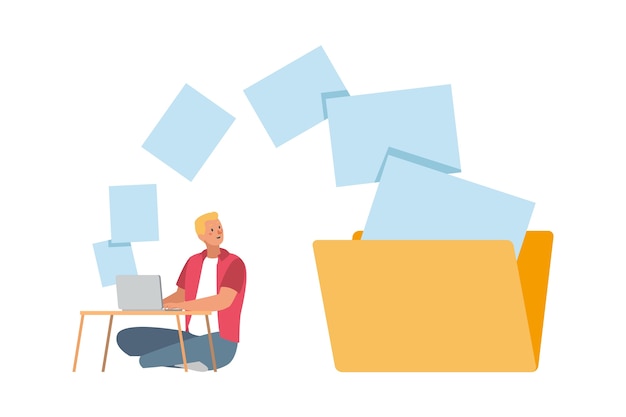 Datei- und Ordner-Illustration isolted