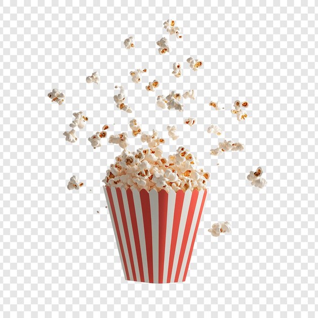 Delicious Popcorn Explosion Eine 3D-Rendering von Butter-Guten