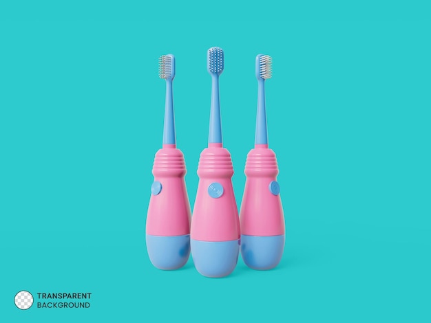 Dental Zahnbürste Symbol isoliert 3D-Render-Illustration