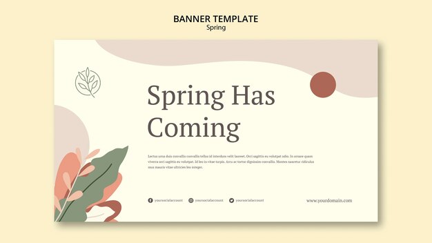 Der Frühling kommt Banner Vorlage