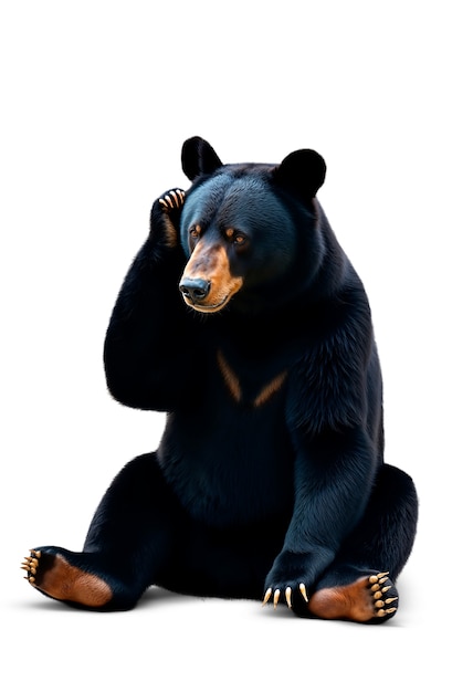 Der liebenswerte Bär isoliert