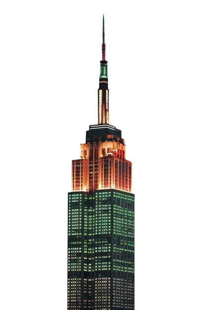 Der Wolkenkratzerturm ist isoliert.