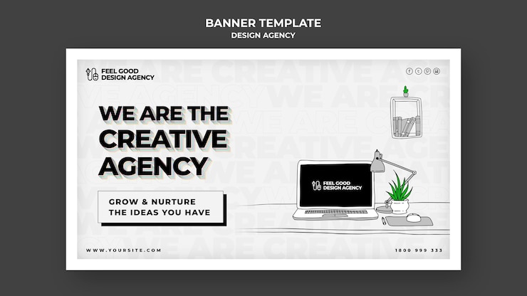 Kostenlose PSD design agentur banner vorlage