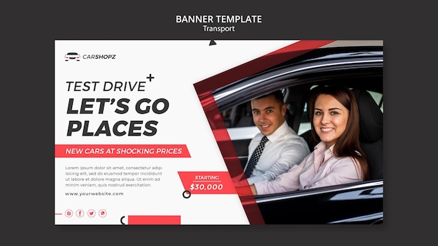 Design der Bannertransportvorlage