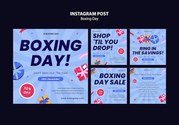 Kostenlose PSD design der boxing-day-vorlage