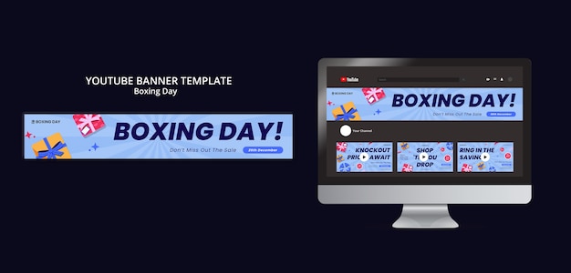 Kostenlose PSD design der boxing-day-vorlage