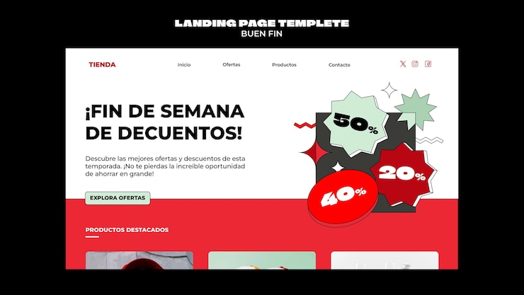 Kostenlose PSD design der buen-fin-vorlage