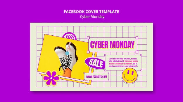 Kostenlose PSD design der cyber-monday-vorlage