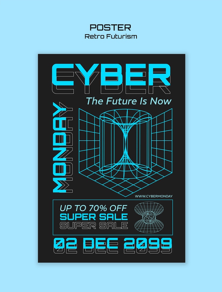 Kostenlose PSD design der cyber-monday-vorlage