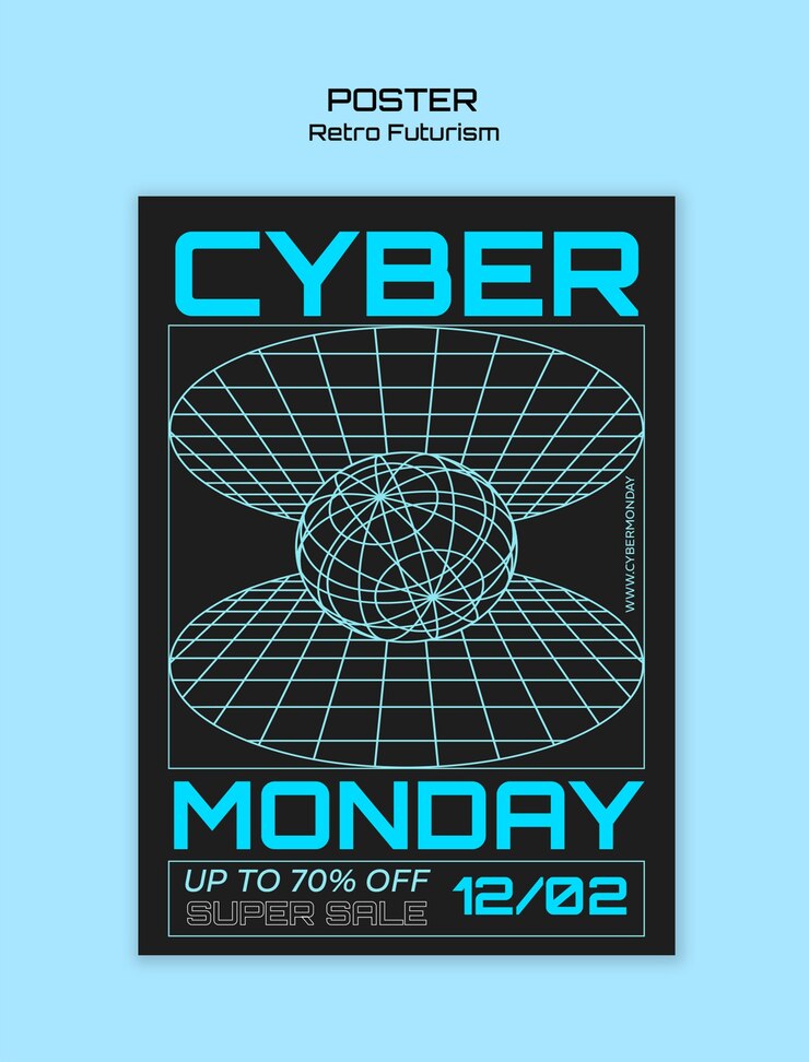 Kostenlose PSD design der cyber-monday-vorlage