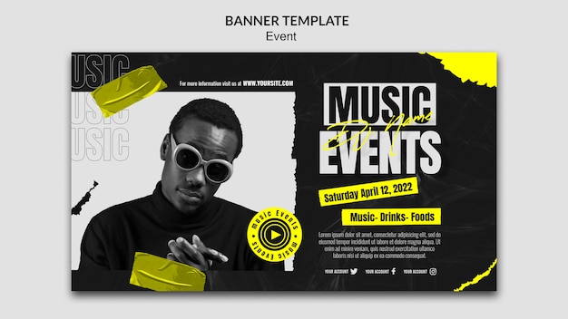 Kostenlose PSD design der event-banner-vorlage