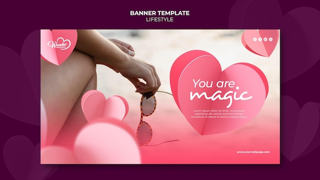 Kostenlose PSD design der lifestyle-banner-vorlage