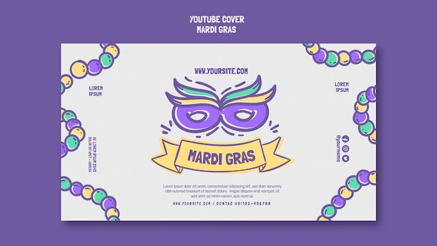 Kostenlose PSD design der mardi gras-vorlage