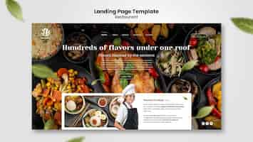 Kostenlose PSD design der restaurant-landingpage-vorlage