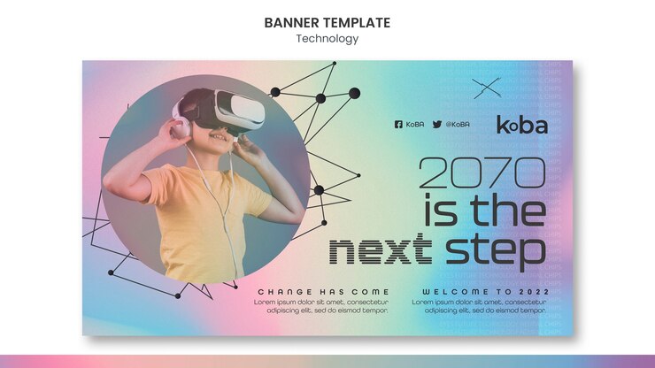 Kostenlose PSD design der technologie-banner-vorlage