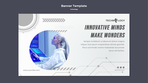 Kostenlose PSD design der technologie-banner-vorlage