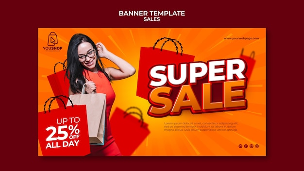 Design der Verkaufsbanner-Vorlage