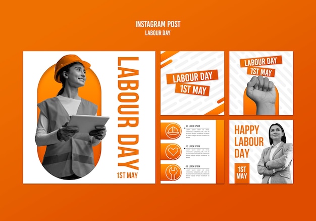 Design der Vorlage für den Tag der Arbeit