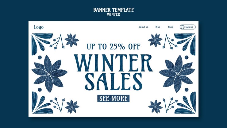 Kostenlose PSD design der vorlage für den winterschlussverkauf