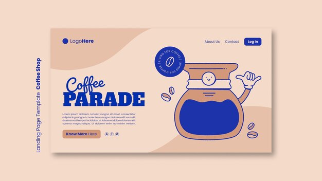 Design der Vorlage für ein Café