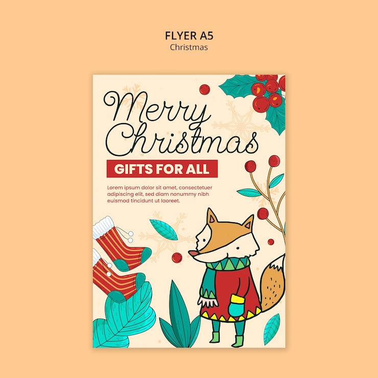 Kostenlose PSD design der weihnachtsvorlage