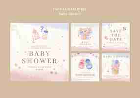 Kostenlose PSD design einer babyparty-vorlage