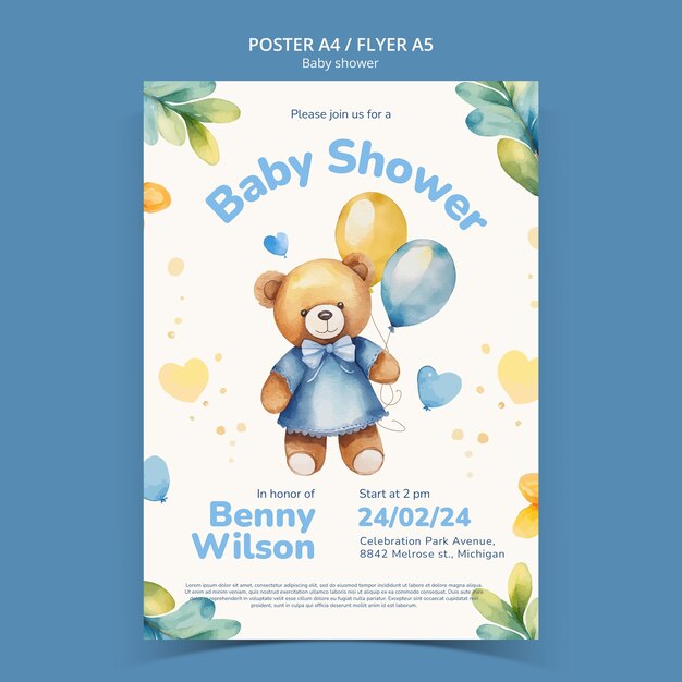 Design einer Babyparty-Vorlage