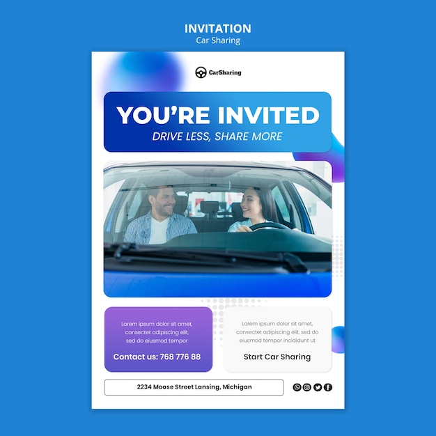 Design einer Carsharing-Vorlage