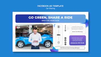 Kostenlose PSD design einer carsharing-vorlage