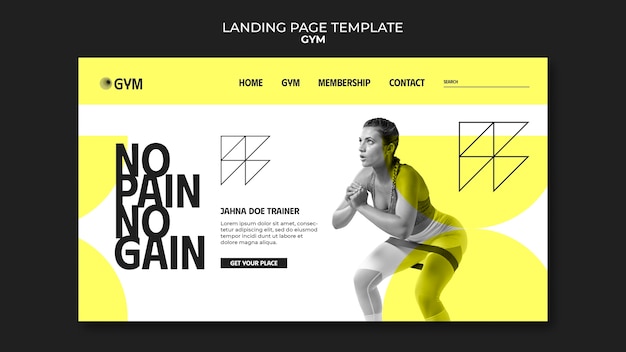Design einer Fitnessstudio-Vorlage