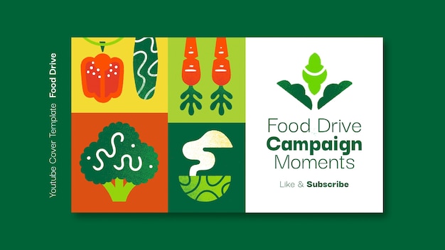 Kostenlose PSD design einer food-drive-vorlage