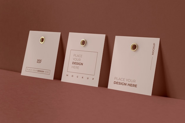 Design-mockup für papieretiketten