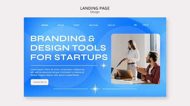 Kostenlose PSD design-strategie-landingpage-vorlage