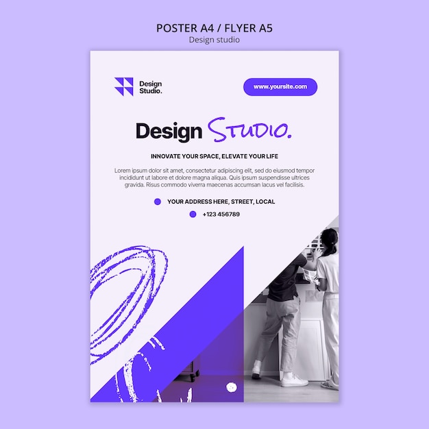 Kostenlose PSD design-studio-vorlage-design
