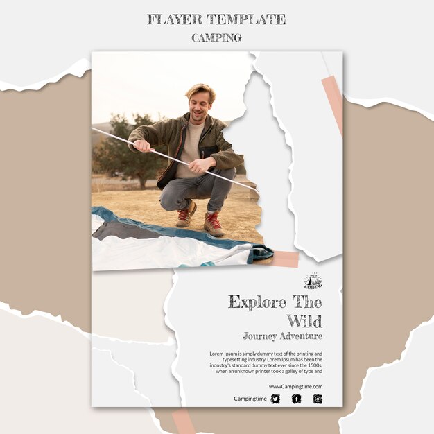 Design von Camping-Poster-Vorlagen