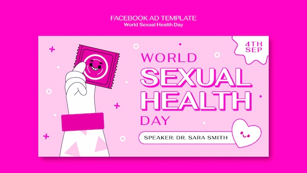 Kostenlose PSD design von facebook-werbeanzeigen für sexuelle gesundheit