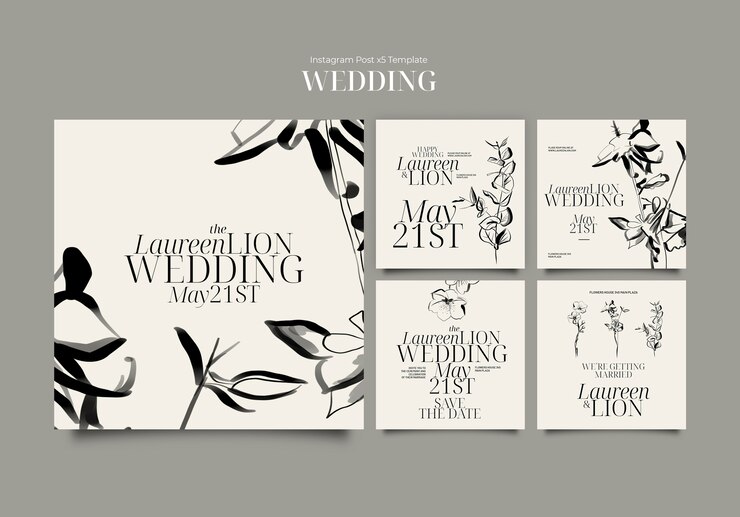 Kostenlose PSD design von hochzeitsvorlagen
