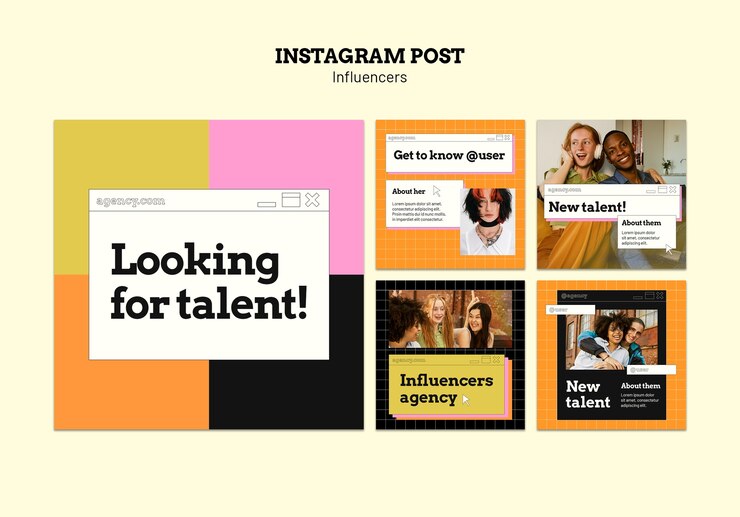 Kostenlose PSD design von influencer-vorlagen