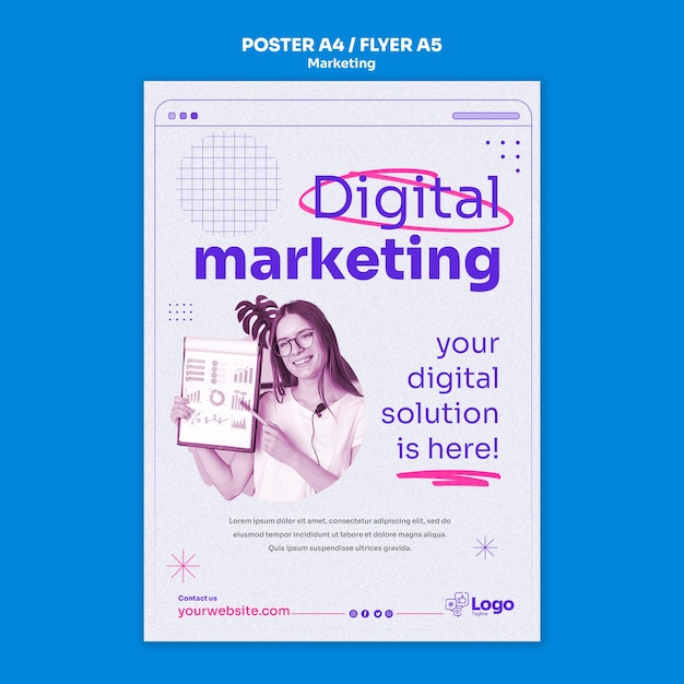 Kostenlose PSD design von marketingvorlagen